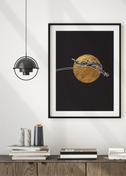 Χρυσός κύκλος, μαύρο φύλλο monstera