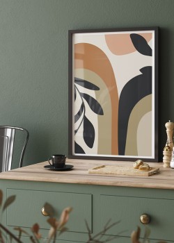 Abstract art with plant