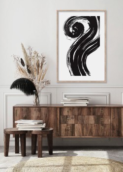 Μαύρη κυματιστή πινελιά