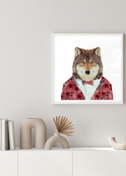 Λύκος με κόκκινο κουστούμι