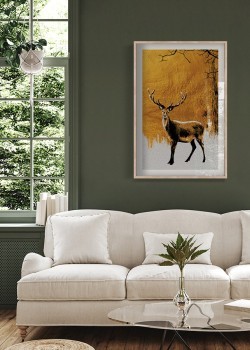 Deer in gold