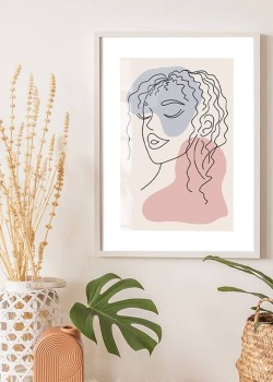 Woman with Curly Hair