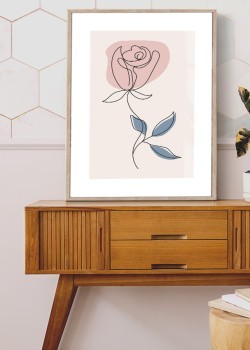 Pink Line Rose