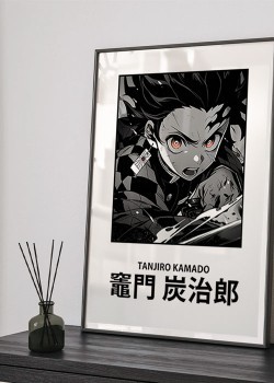 Tanjiro Kamado Black and White
