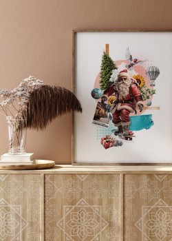 Santa with Skateboard