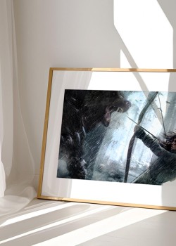 Tomb Raider Fighting with a Giant Bear