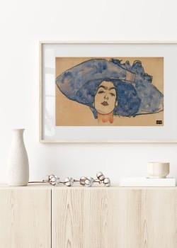 Eva Freund In Blue Hat