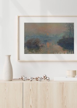 Sunset on the Seine at Lavacourt (1880)