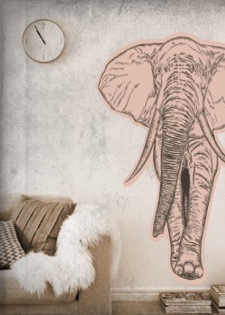 Ελέφαντας σε σχέδιο στο χέρι